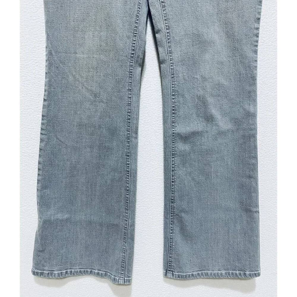 J Jill Jeans Womens 6 Gray Wash Distressed Denim Bootcut Stretch Western Rodeo